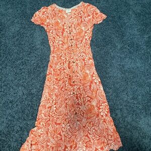 Small Knox Rose Floral Orange Dress
